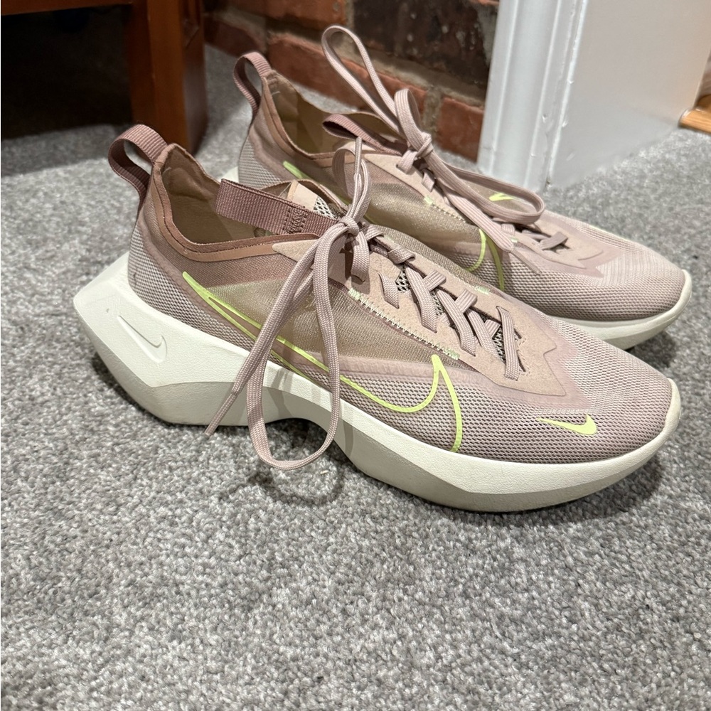 Nike Women's Taupe and‎ Lime Sneakers